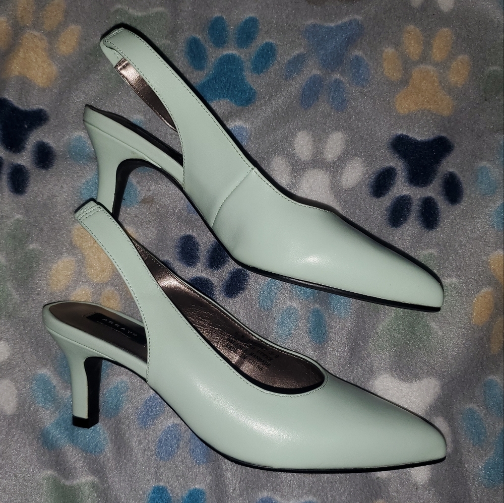 Array Mint Slingback Heels